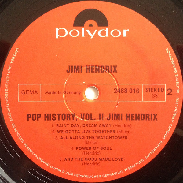 Jimi Hendrix : Pop History Vol 2 (2xLP, Comp, Gat)