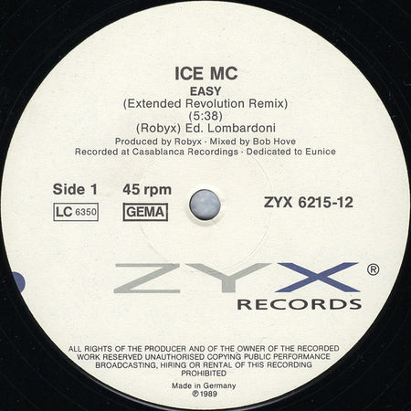 ICE Mc : Easy (12", Fir)