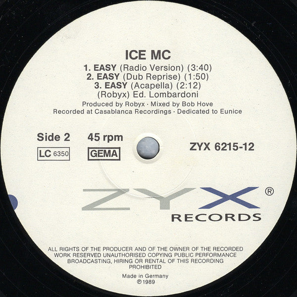 ICE Mc : Easy (12", Fir)