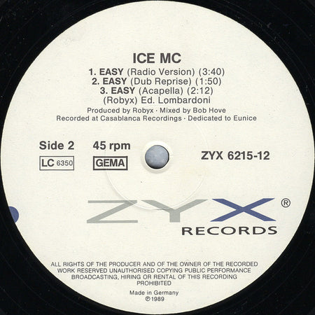 ICE Mc : Easy (12", Fir)