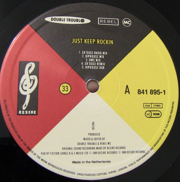 Double Trouble & Rebel MC : Just Keep Rockin' / Street Tuff (21 Mixes) (2x12")