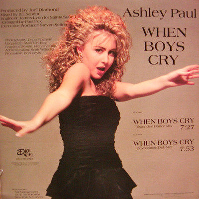 Ashley Paul : When Boys Cry (Extended Dance Mix) (12", Single)