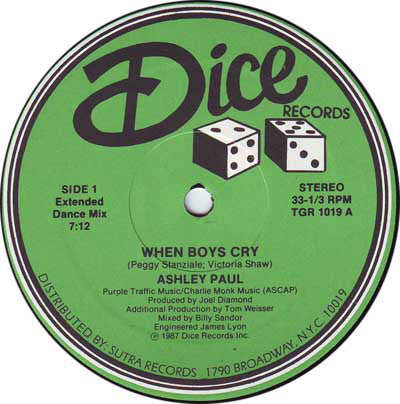 Ashley Paul : When Boys Cry (Extended Dance Mix) (12", Single)