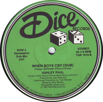 Ashley Paul : When Boys Cry (Extended Dance Mix) (12", Single)