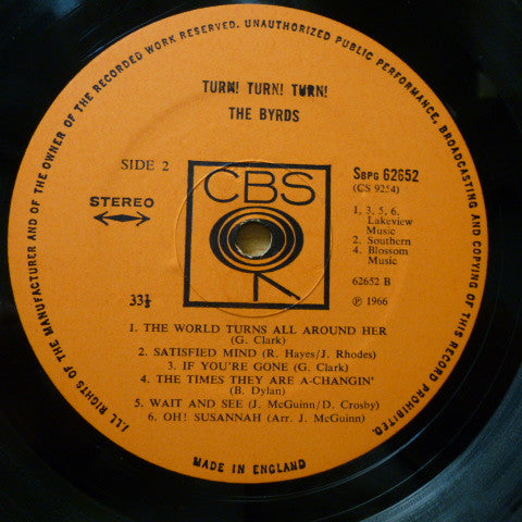 The Byrds : Turn! Turn! Turn! (LP, Album, RE)