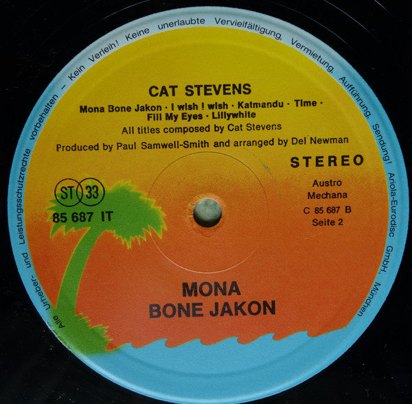 Cat Stevens : Mona Bone Jakon (LP, Album, RE)