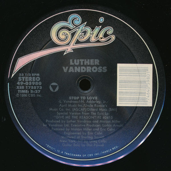 Luther Vandross : Stop To Love (12", Promo)