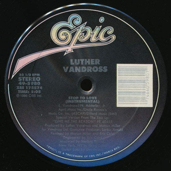 Luther Vandross : Stop To Love (12", Promo)