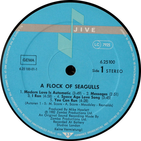 A Flock Of Seagulls : A Flock Of Seagulls (LP, Album)