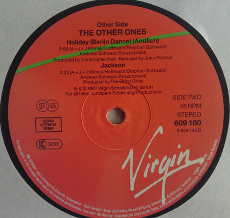 The Other Ones : Holiday (12", Maxi)