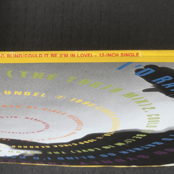Sydney Youngblood : I'd Rather Go Blind (12", Single)