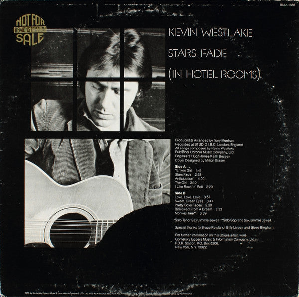 Kevin Westlake : Stars Fade (In Hotel Rooms) (LP, Album)