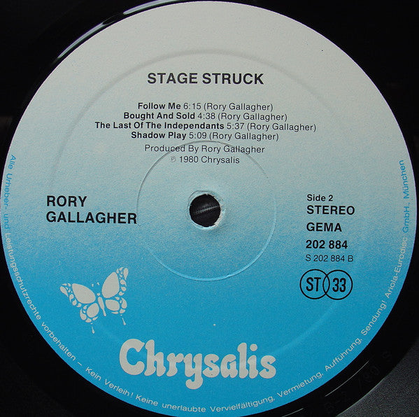 Rory Gallagher : Stage Struck (LP, Album)