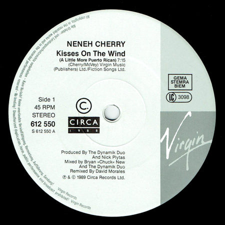 Neneh Cherry : Kisses On The Wind (12")