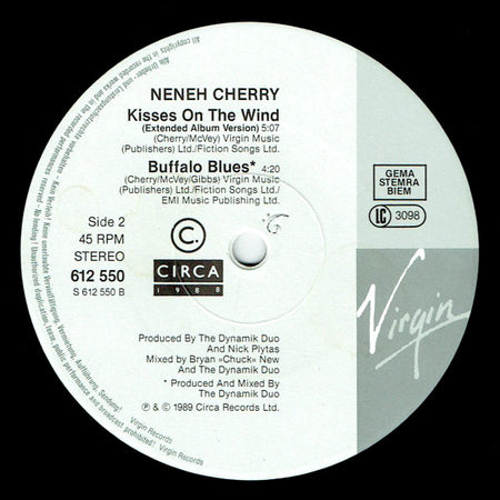 Neneh Cherry : Kisses On The Wind (12")
