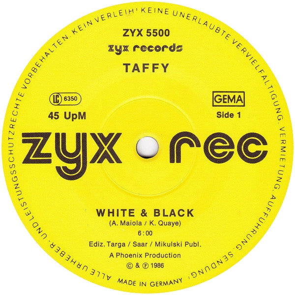 Taffy : White & Black (12")