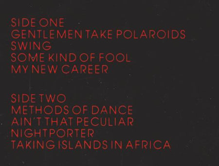 Japan : Gentlemen Take Polaroids (LP, Album, M/Print, RE, Bas)