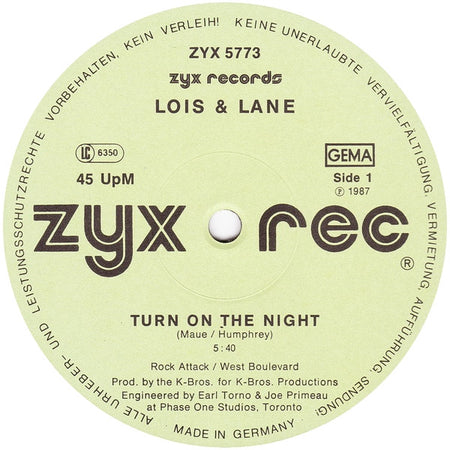 Lois And Lane : Turn On The Night (12")