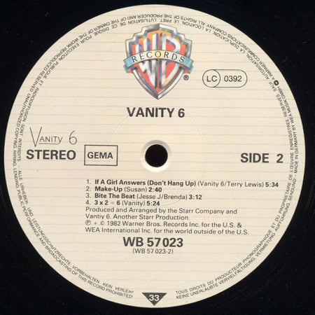 Vanity 6 : Vanity 6 (LP, Album)