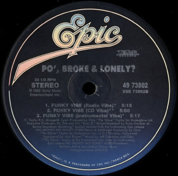 Po' Broke & Lonely : Funky Vibe (12")