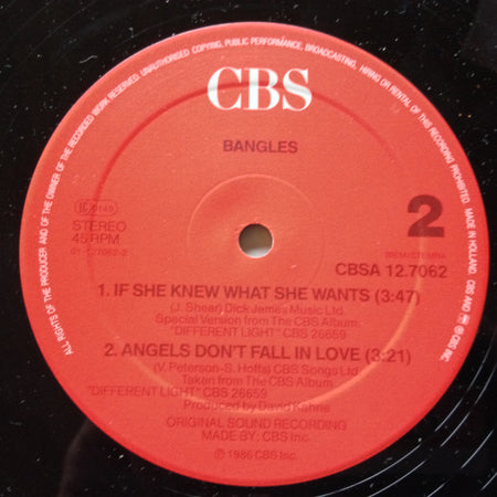 Bangles : If She Knew What She Wants (Extended Remix) (12", Maxi)