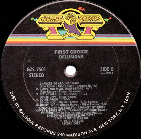 First Choice : Delusions (LP, Album, Pit)