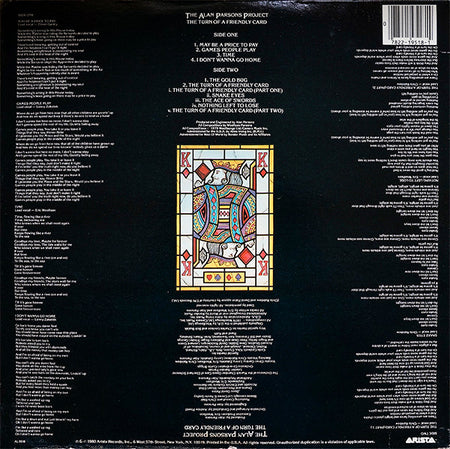 The Alan Parsons Project : The Turn Of A Friendly Card (LP, Album, Kee)