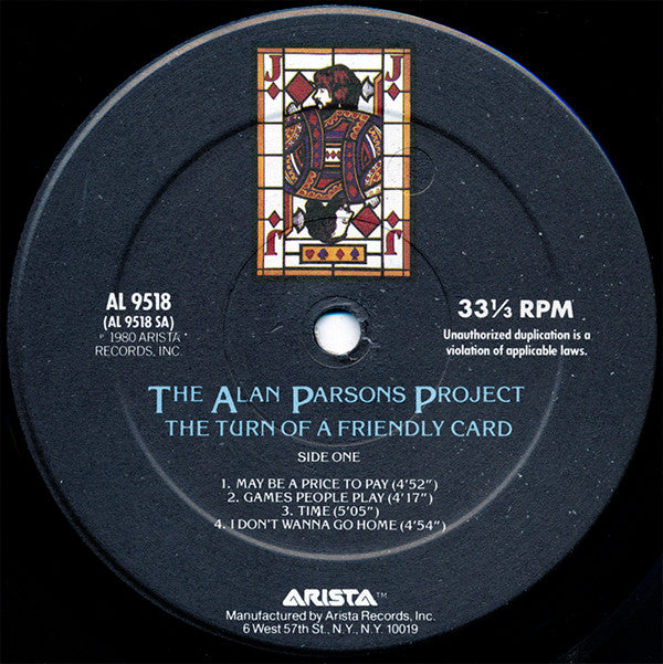The Alan Parsons Project : The Turn Of A Friendly Card (LP, Album, Kee)
