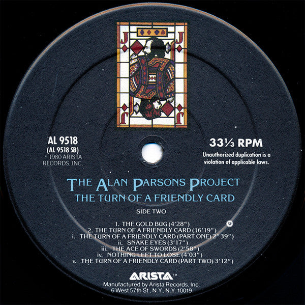 The Alan Parsons Project : The Turn Of A Friendly Card (LP, Album, Kee)