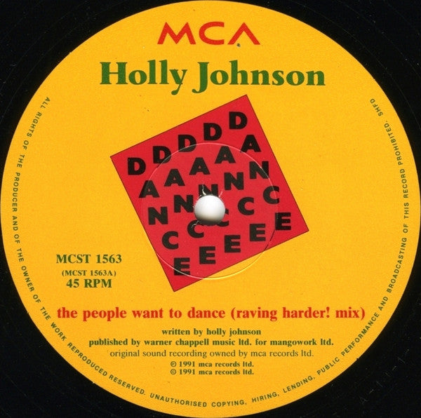 Holly Johnson : The People Want To Dance (12")