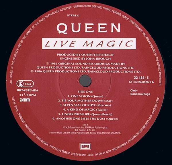 Queen : Live Magic (LP, Club, Gat)