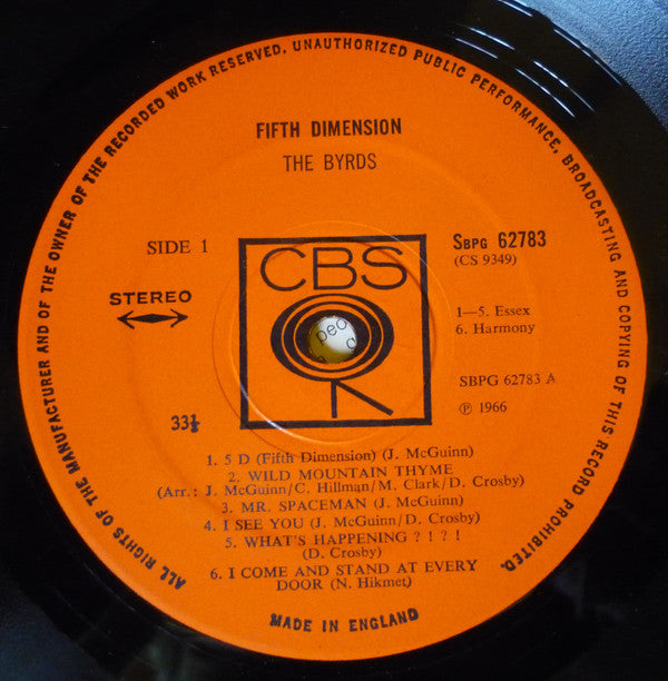 The Byrds : Fifth Dimension (LP, Album, RE)