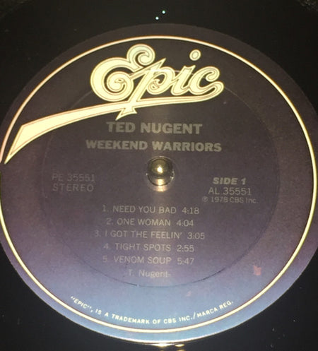 Ted Nugent : Weekend Warriors (LP, Album, RE)