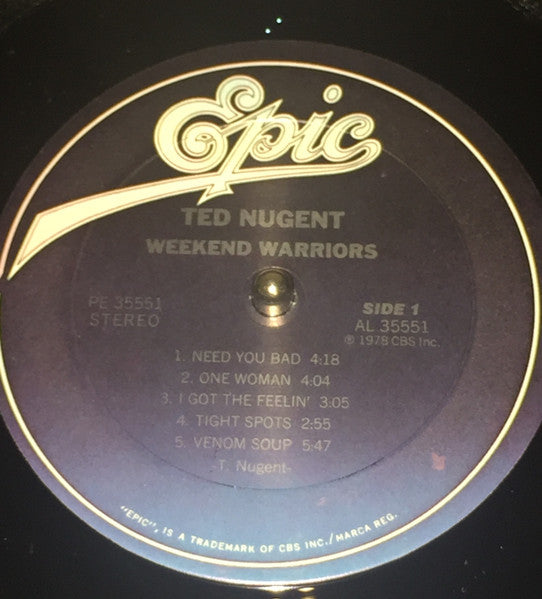 Ted Nugent : Weekend Warriors (LP, Album, RE)