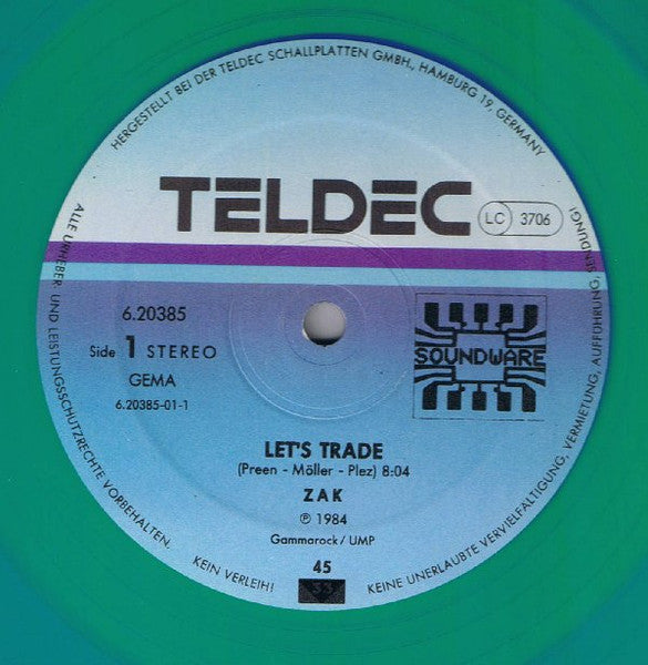 Zack Preen : Let's Trade (12", Gre)