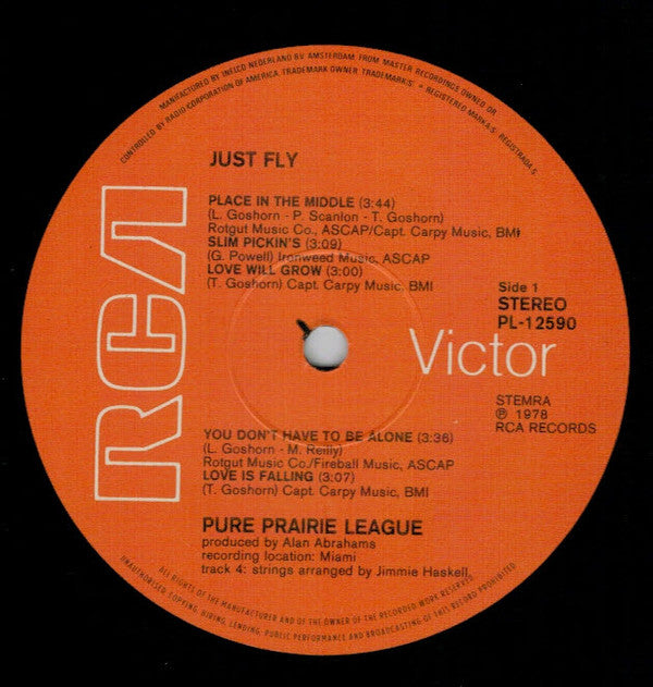 Pure Prairie League : Just Fly (LP)