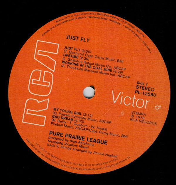 Pure Prairie League : Just Fly (LP)