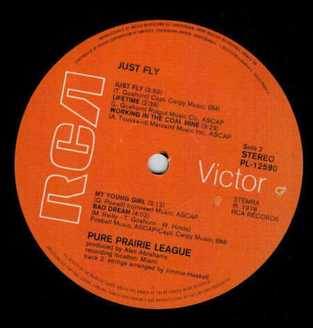 Pure Prairie League : Just Fly (LP)