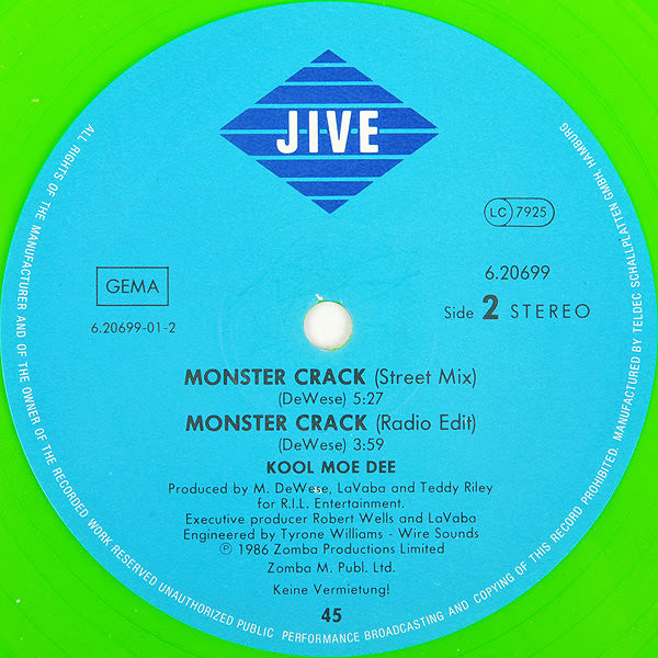 Kool Moe Dee : Go See The Doctor / Monster Crack (12", Maxi, Ltd, Gre)