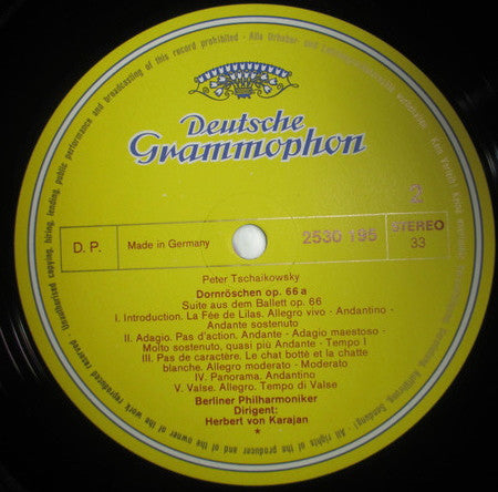 Pyotr Ilyich Tchaikovsky - Berliner Philharmoniker • Herbert von Karajan : Schwanensee (Swan Lake) / Dornröschen (The Sleeping Beauty) (LP)