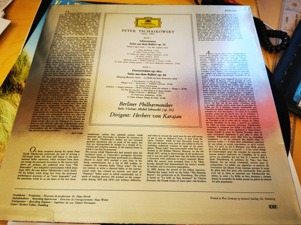 Pyotr Ilyich Tchaikovsky - Berliner Philharmoniker • Herbert von Karajan : Schwanensee (Swan Lake) / Dornröschen (The Sleeping Beauty) (LP)