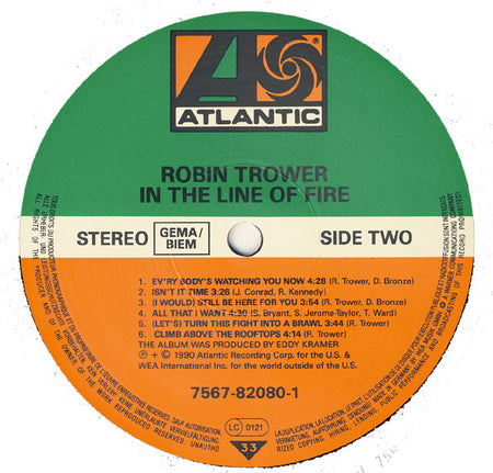 Robin Trower : In The Line Of Fire (LP, Album)