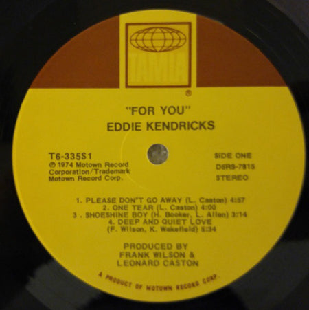 Eddie Kendricks : For You (LP, Album, Gat)