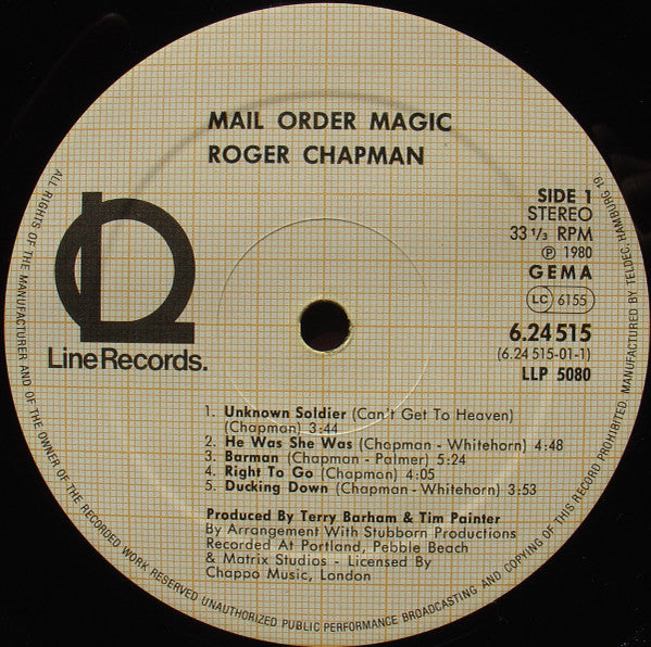 Roger Chapman And The Short List* : Mail Order Magic (LP, Album)