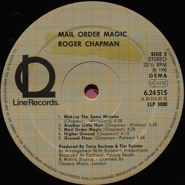 Roger Chapman And The Short List* : Mail Order Magic (LP, Album)
