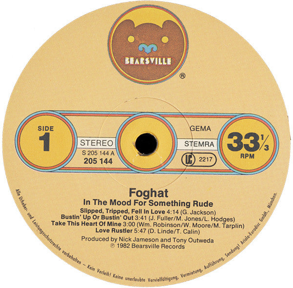 Foghat : In The Mood For Something Rude (LP, Album)