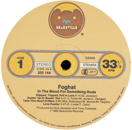 Foghat : In The Mood For Something Rude (LP, Album)