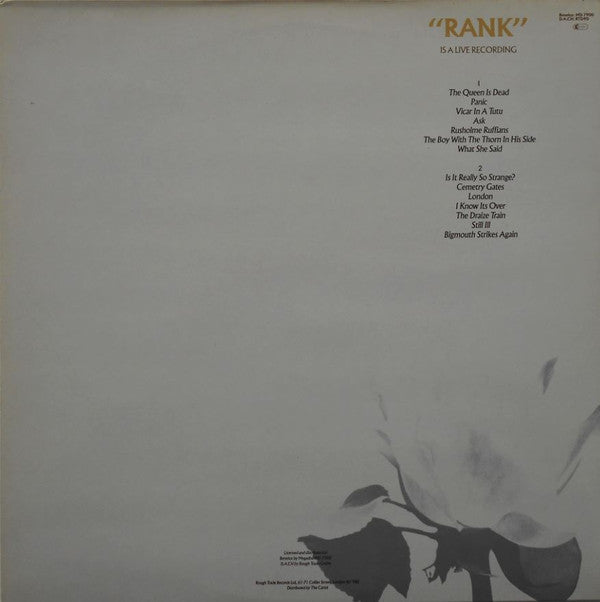 The Smiths : Rank (LP, Album, Gat)
