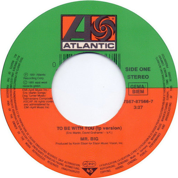 Mr. Big : To Be With You (7", Single)