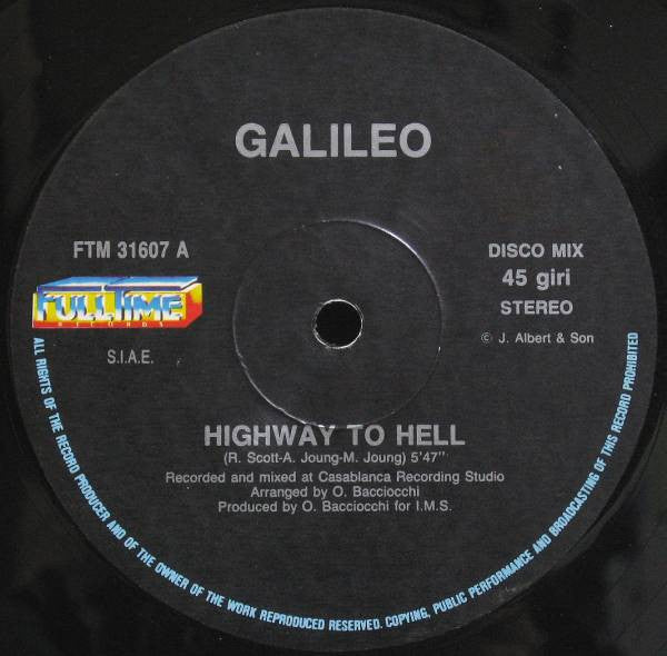 Galileo : Highway To Hell (12")
